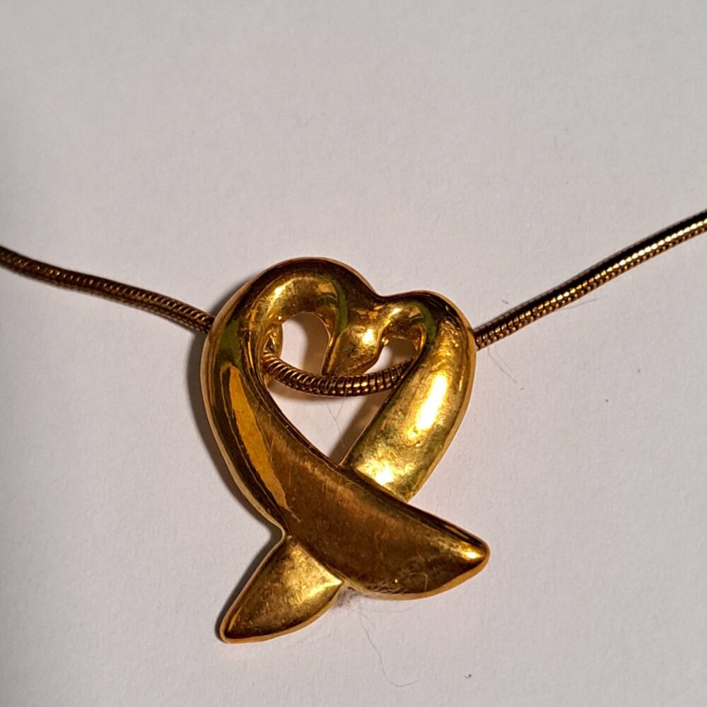 Gold tone awareness ribbon necklace - Picture 6 of 6